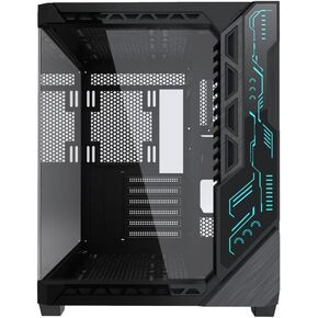 ATX Mid-Tower PC Gaming Case with 9pcs ARGB Fans Control Remote, Gaming ATX Case 360mm Radiator Support,ATX PC Case Tempered Glass Front/Side Panel,Mid Tower ATX Computer Case.