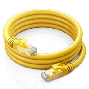 Cat 7 Ethernet Cable 100 ft - High-Speed Internet & Network LAN Patch Cable, RJ45 Connectors - 100ft / White - Perfect for Gaming, Streaming, and More