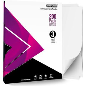 Thermal Laminating Pouches, 3mil Laminating Sheets, 8.9x11.4 Inches, Letter Size, HeatSeal, Clear (200pack) in Saudi Arabia