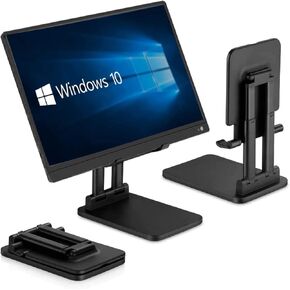 Portable Monitor Stand-Tablet Stand,Foldable &Adjustable,Super Sturdy,Tablet Holder Stand for Desk Compatible with iPad Pro/Tablets/Portable Monitor 7"-15.6", Stand Holder for Facebookportal(Black)