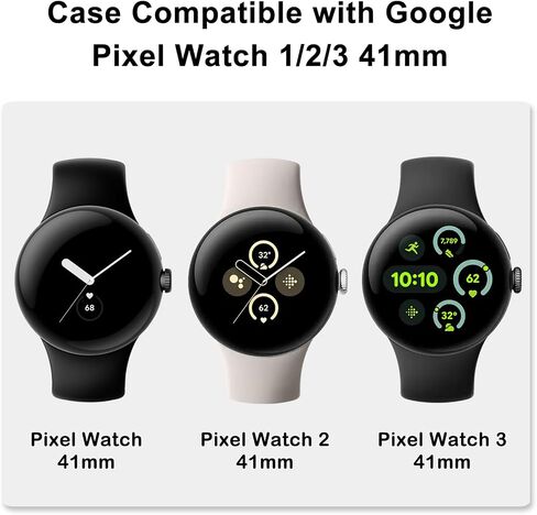 9-Pack Watch Case with Screen Protector Compatible with Google Pixel Watch 1/Pixel Watch 2/Pixel Watch 3 (41mm), Soft TPU Scratch Resistant Flexible Covers (9 Colors Pack) in Saudi Arabia