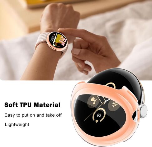 9-Pack Watch Case with Screen Protector Compatible with Google Pixel Watch 1/Pixel Watch 2/Pixel Watch 3 (41mm), Soft TPU Scratch Resistant Flexible Covers (9 Colors Pack) in Saudi Arabia