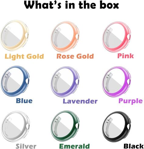 9-Pack Watch Case with Screen Protector Compatible with Google Pixel Watch 1/Pixel Watch 2/Pixel Watch 3 (41mm), Soft TPU Scratch Resistant Flexible Covers (9 Colors Pack) in Saudi Arabia