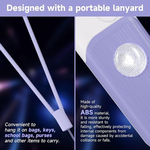 Personal Safety Alarm for Women - 140dB Self Defense Keychains Siren Whistle with Sos LED Strobe Light Personal Emergency Security Safe Devices Key Chain Alarms in 5 Pop Colors - Purple in Saudi Arabia