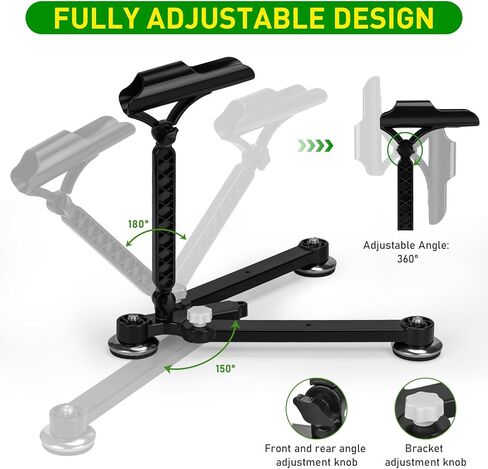 حامل قضيب صيد الجليد من QualyQualy مكون من قطعتين، حامل قضيب صيد قابل للطي لحامل عمود الجليد الأرضي رف قضيب الصيد مع أجراس الصيد ومرساة الجليد in Kuwait