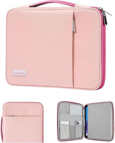 9-11" Tablet Sleeve Organizer Carrying Case with Handle for iPad 10th Gen 10.9", iPad 9/8/7th 10.2, iPad Air 11", iPad Pro 11", iPad Air5/4 10.9, Galaxy Tab A9+ Plus 11", Indigo & Pink in Saudi Arabia