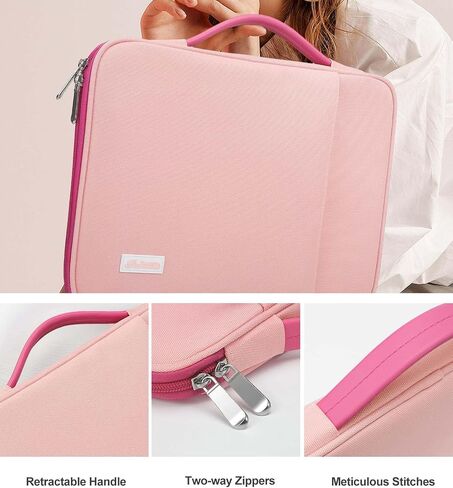 9-11" Tablet Sleeve Organizer Carrying Case with Handle for iPad 10th Gen 10.9", iPad 9/8/7th 10.2, iPad Air 11", iPad Pro 11", iPad Air5/4 10.9, Galaxy Tab A9+ Plus 11", Indigo & Pink in Saudi Arabia