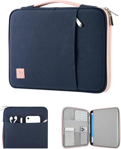 9-11" Tablet Sleeve Organizer Carrying Case with Handle for iPad 10th Gen 10.9", iPad 9/8/7th 10.2, iPad Air 11", iPad Pro 11", iPad Air5/4 10.9, Galaxy Tab A9+ Plus 11", Indigo & Pink in Saudi Arabia