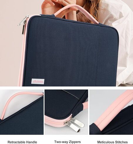 9-11" Tablet Sleeve Organizer Carrying Case with Handle for iPad 10th Gen 10.9", iPad 9/8/7th 10.2, iPad Air 11", iPad Pro 11", iPad Air5/4 10.9, Galaxy Tab A9+ Plus 11", Indigo & Pink in Saudi Arabia