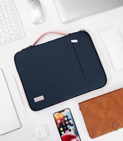 9-11" Tablet Sleeve Organizer Carrying Case with Handle for iPad 10th Gen 10.9", iPad 9/8/7th 10.2, iPad Air 11", iPad Pro 11", iPad Air5/4 10.9, Galaxy Tab A9+ Plus 11", Indigo & Pink in Saudi Arabia