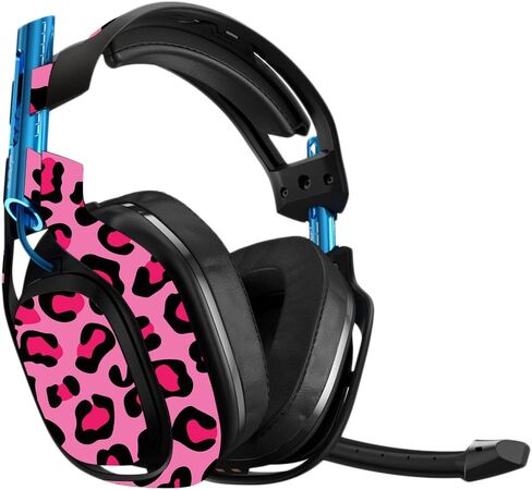 MightySkins Skin Compatible with Astro A50 3rd Generation Gaming Headset - Pink Leopard Protective, Durable, and Unique Vinyl Decal wrap Cover Easy to Apply, Remove, and Change Styles Made in The USA in Kuwait