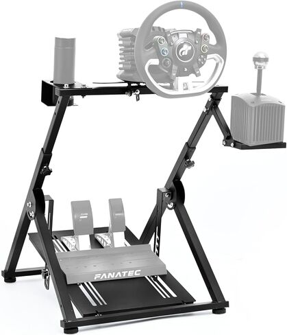 حامل عجلة قيادة قابل للطي من Supllueer مناسب لـ Logitech Thrustmaster Fanatec G923 G25 G27 G29 G920 T248 T300RS T300 T500 X Shape Sim Racing Stand Racing Simulator، بدون دواسة عجلة فرامل اليد المتحولة in Kuwait