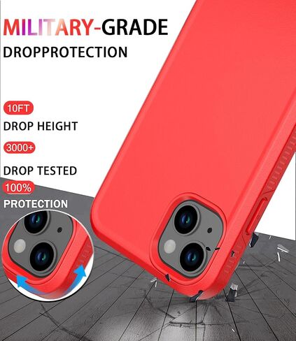 Diverbox for iPhone 14 Case [Shockproof] [Dropproof] [Tempered Glass Screen + Camera Lens Protector] Heavy Duty Protection Phone Case Cover for iPhone 14 6.1inch in Saudi Arabia