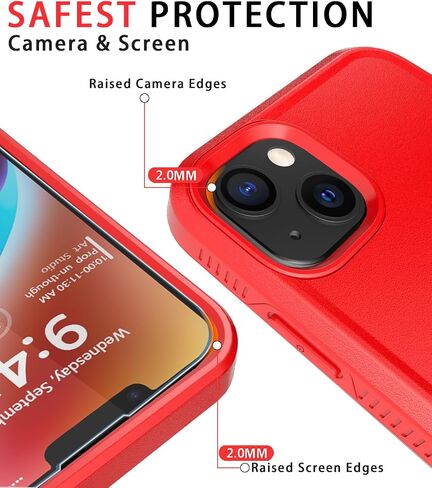 Diverbox for iPhone 14 Case [Shockproof] [Dropproof] [Tempered Glass Screen + Camera Lens Protector] Heavy Duty Protection Phone Case Cover for iPhone 14 6.1inch in Saudi Arabia