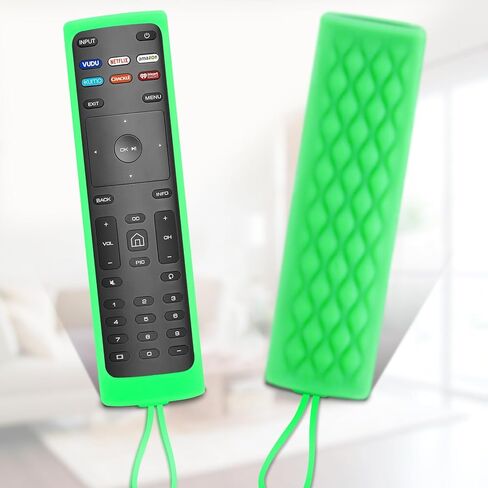 قطعتان من غطاء جهاز التحكم عن بعد لتلفزيون VIZIO الذكي، سيليكون يتوهج في الظلام، حافظة واقية لجهاز التحكم عن بعد VIZIO سيليكون (أزرق متوهج + أخضر متوهج) in Kuwait