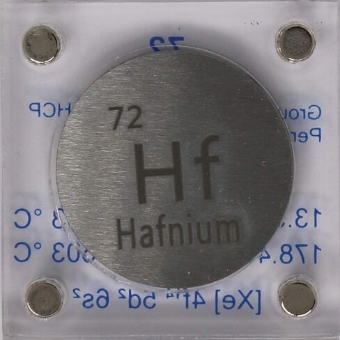 قرص معدني هافنيوم (Hf) مقاس 24.26 مم مع علبة أكريليك للتجميع أو التجارب in Kuwait