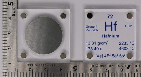 قرص معدني هافنيوم (Hf) مقاس 24.26 مم مع علبة أكريليك للتجميع أو التجارب in Kuwait