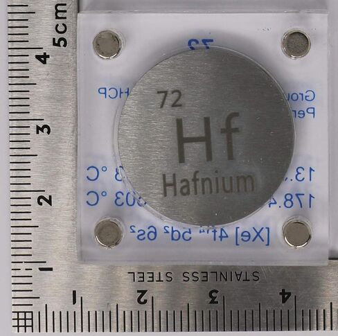 قرص معدني هافنيوم (Hf) مقاس 24.26 مم مع علبة أكريليك للتجميع أو التجارب in Kuwait