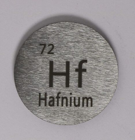 قرص معدني هافنيوم (Hf) مقاس 24.26 مم مع علبة أكريليك للتجميع أو التجارب in Kuwait