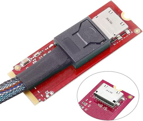 محول CY PCI-E 4.0 M.2 M-Key إلى Oculink SFF-8612 SFF-8611 محول المضيف لـ PCIe Nvme SSD 2260 in Saudi Arabia