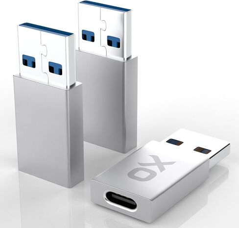 Ox Power [10Gbps] USB to USB C Adapter: Small but Mighty! High-Speed Type-c to USB Adapter. [USB-C 3.2] USB C to USB A Adapter for Charging & Data Transfer (Black, USB-C Female (3-Pack)) in Saudi Arabia