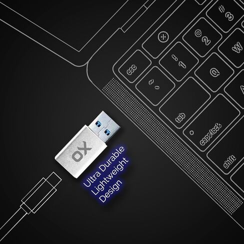 Ox Power [10Gbps] USB to USB C Adapter: Small but Mighty! High-Speed Type-c to USB Adapter. [USB-C 3.2] USB C to USB A Adapter for Charging & Data Transfer (Black, USB-C Female (3-Pack)) in Saudi Arabia