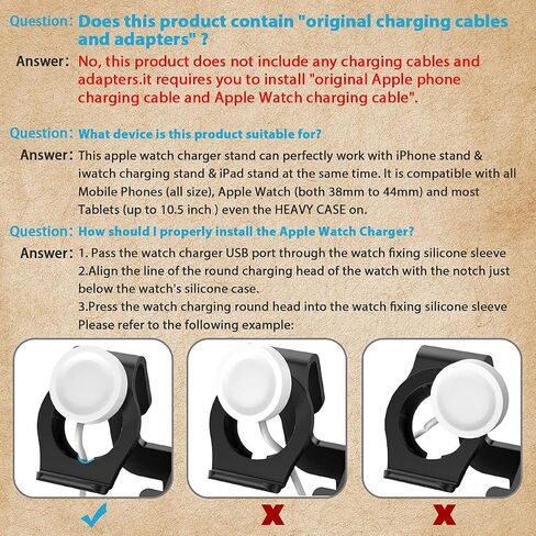 3 in 1 Phone Stand for Desk Aluminum Apple Watch Charger Stand Phone Holder for iPhone 14 13 12 11 All Series, iWatch Series 8/SE2/7/6/SE/5/4/3/2, AirPods, iPad in Saudi Arabia