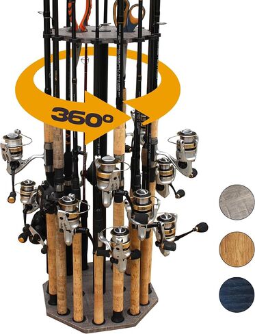 Rush Creek Creations 16-Rod Round Fishing Rod Holder for Garage, Tackle Box in Kuwait