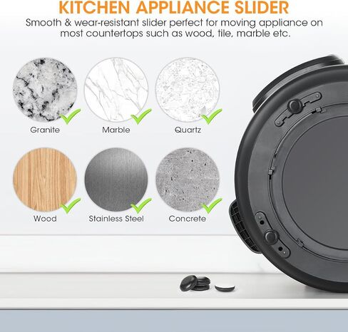 Aieve Appliance Slider، 8 قطع منزلقات الأجهزة لأجهزة المطبخ، منزلق الأجهزة الصغيرة لمعظم أسطح الطاولة in Kuwait