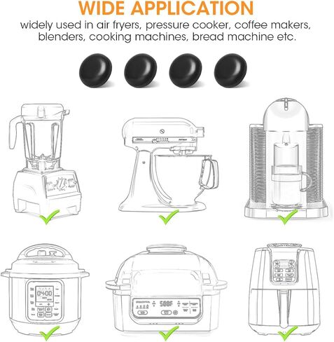 Aieve Appliance Slider، 8 قطع منزلقات الأجهزة لأجهزة المطبخ، منزلق الأجهزة الصغيرة لمعظم أسطح الطاولة in Kuwait