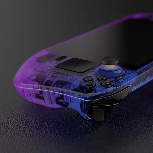 eXtremeRate Gradient Translucent Bluebell Faceplate Back Plate Shell for Steam Deck LCD, Handheld Console Replacement Housing Case, Custom Full Set Shell with Buttons for Steam Deck - Console Without in Saudi Arabia
