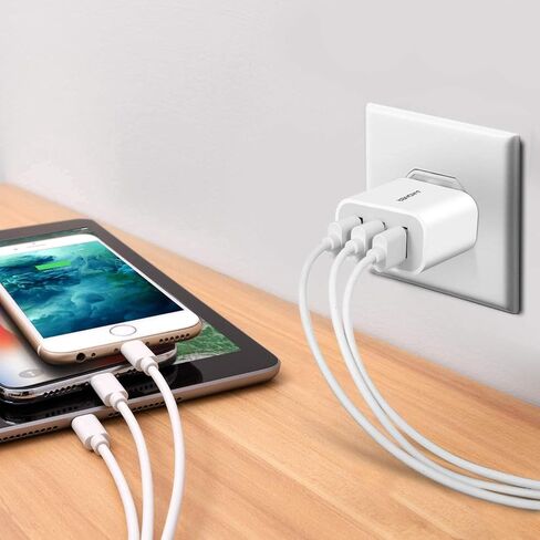 USB Wall Charger, Amoner 2Pack 15W 3-Port USB Plug Cube USB Cube Power Adapter for iPhone 14/13/12/11/Pro/ProMax/Xs/XR/X/8, Galaxy S22 S21 and More and More in Kuwait