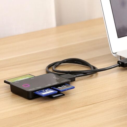 SD Card Reader, Zedela USB 3.0 Card Reader for Micro SD/SDXC/CF/SD/SDHC/MS/XD/T-Flash/MMC Camera Memory Card,7 in 1 Adapter USB Card Reader/Writer(5Gbps) for Mac OS,Windows,Linux,Chrome in Saudi Arabia