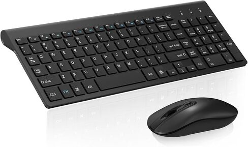 لوحة مفاتيح وماوس لاسلكيين من cimetech، [ماوس قابل لإعادة الشحن] [مفتاح تبديل مقص صامت] [أزرار لتوفير العمالة] لوحة مفاتيح وماوس كمبيوتر لاسلكي فائق النحافة، إعداد سهل للكمبيوتر/الكمبيوتر المحمول/Mac/Windows - أبيض in Kuwait