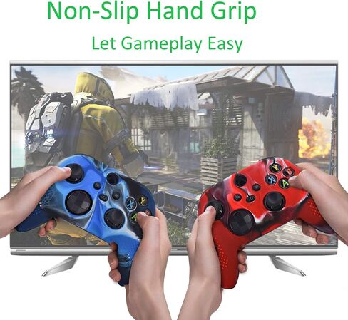 غطاء حماية لجهاز تحكم Xbox Series X/S من السيليكون مضاد للانزلاق SX وحدة تحكم - 8 قطع مقابض إبهام احترافية - أبيض in Kuwait