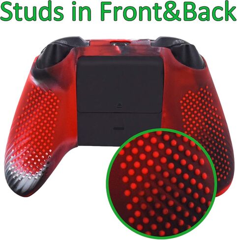 غطاء حماية لجهاز تحكم Xbox Series X/S من السيليكون مضاد للانزلاق SX وحدة تحكم - 8 قطع مقابض إبهام احترافية - أبيض in Kuwait