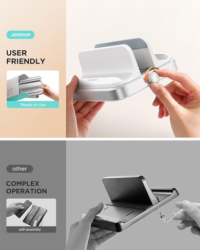 حامل كمبيوتر محمول عمودي من JOYROOM، [سهل الاستخدام وموفر للمساحة] حامل كمبيوتر محمول من الألومنيوم مع مقابض قابلة للتعديل لأجهزة MacBook/Surface/Dell/Chrome Book/أجهزة الكمبيوتر المحمولة المخصصة للألعاب [حتى 17.3 بوصة] أبيض in Kuwait