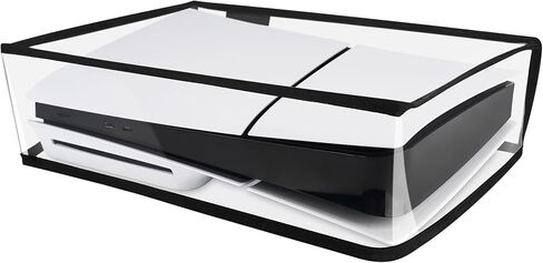 غطاء غبار أفقي من PlayVital لإصدار قرص PS5 النحيف (التصميم الأصغر الجديد)، غطاء حماية شفاف مقاوم للغبار ومقاوم للماء لوحدة تحكم PS5 النحيفة in Kuwait