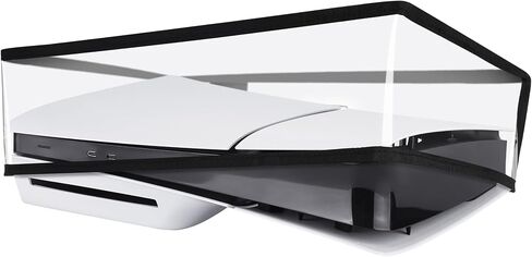 غطاء غبار أفقي من PlayVital لإصدار قرص PS5 النحيف (التصميم الأصغر الجديد)، غطاء حماية شفاف مقاوم للغبار ومقاوم للماء لوحدة تحكم PS5 النحيفة in Kuwait