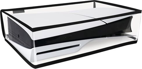 غطاء غبار أفقي من PlayVital لإصدار قرص PS5 النحيف (التصميم الأصغر الجديد)، غطاء حماية شفاف مقاوم للغبار ومقاوم للماء لوحدة تحكم PS5 النحيفة in Kuwait