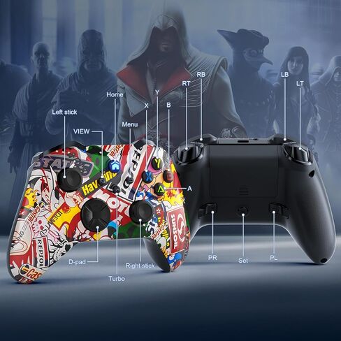 وحدة تحكم Gamrombo اللاسلكية لأجهزة الكمبيوتر التي تعمل بنظام Windows وSteam وAndroid وiOS مع وحدة تحكم ألعاب الكمبيوتر بوظيفة TURBO/Macro (الاتصال بوحدات تحكم Xbox غير مدعوم في الوقت الحالي) in Kuwait