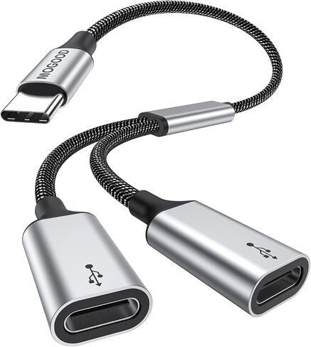 USB C to Dual USB C Female Adapter, 2 Ports, Not for Monitor and Charging, Incredibly Durable, Super Fit, 5V/0.9A Power Output in Saudi Arabia