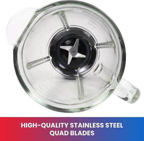 خلاط توتال شيف 6 سرعات على سطح الطاولة، 6 أكواب (1.5 لتر)، وعاء زجاجي، خياران للنبض، شفرات من الفولاذ المقاوم للصدأ بقدرة 500 واط، وظيفة التنظيف التلقائي، مزيج هريس هريس للعصائر، مخفوق، أسود وفضي in Kuwait