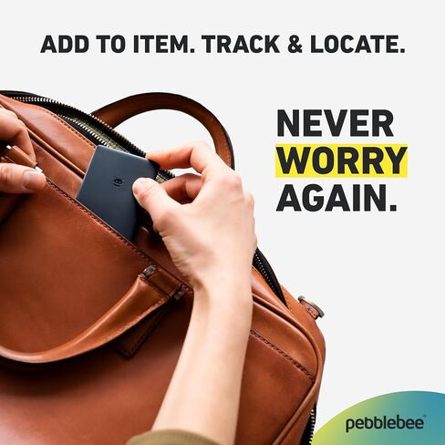 Pebblebee Tracker Card Universal - Rechargeable Slim Item Tracker | Alternative to Air Tag & Android Trackers | 18-Month Battery Life | Works with Android & iOS Find My Apps | LED & Sound Alerts in Saudi Arabia