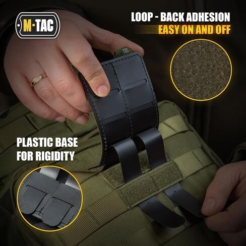 M-Tac Loop Tactical Morale Patches Board Molle Attachment 3.1 x 5.2 inch (Black) in Kuwait