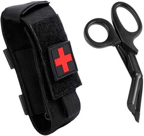 Upgrade Tourniquet Pouch with Shear, Molle Tourniquet Holder, Tactical TQ Trauma Tourniquets Scissors(Without Tourniquet) in Kuwait