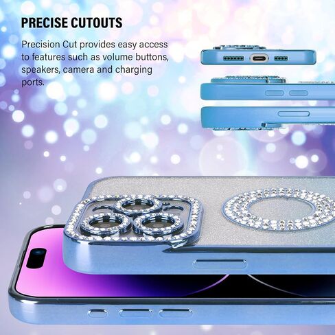 Losin لهاتف iPhone 15 Pro Max Bling Case للنساء والفتيات الفاخرة المتدرجة اللامعة الماسية اللامعة حجر الراين حماية عدسة الكاميرا غطاء سيليكون ناعم مقاوم للصدمات لهاتف iPhone 15 Pro Max 6.7 بوصة، ذهبي in Kuwait