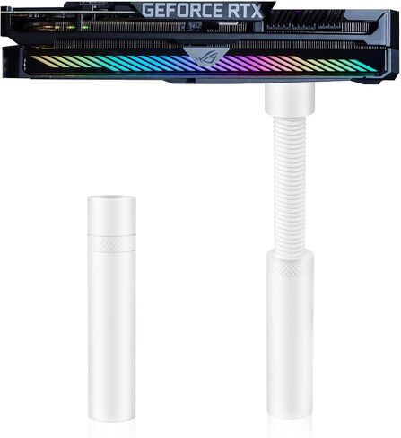 GPU Support Bracket, Graphics Video Card Brace with Height Adjustable, Anti Sag Holder for Universal Graphics Card Sag, GPU Stand with Magnet and Rubber Pad (White) in Kuwait