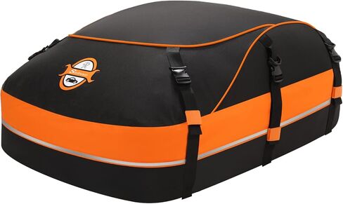 Sailnovo Rooftop Cargo Carrier Roof Bag, 20 Cubic Feet Waterproof Car Rooftop Cargo Carrier Bag fit Car with Without Rack - Cargo Carrier for Top of Vehicle with Tie-Down Strap, Safety Hook in Saudi Arabia