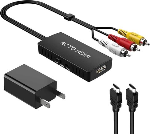 DIGITNOW RCA to HDMI Converter, AV to HDMI Composite Video Audio Converter Adapter, Supports PAL/NTSC for PS2, PS3, STB, VHS, VCR, Blue-Ray DVD in Kuwait